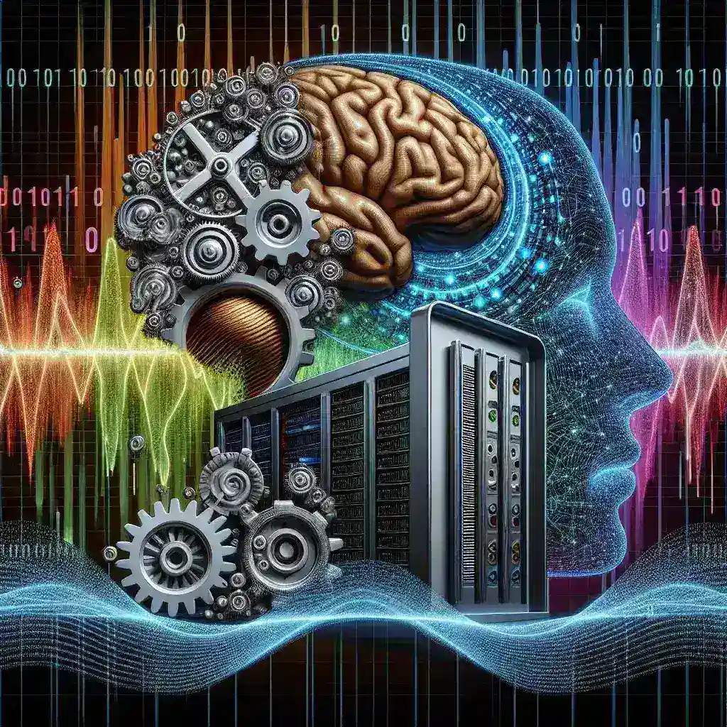 "AI-based log noise filtering engine analyzing system performance data, showcasing innovative technology for enhanced monitoring and analysis."