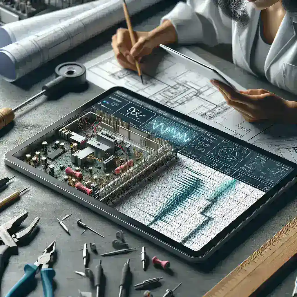 What benefits do tablets with built-in oscilloscopes provide for engineering work?